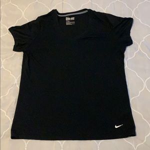 Plain Black Nike Tee Shirt